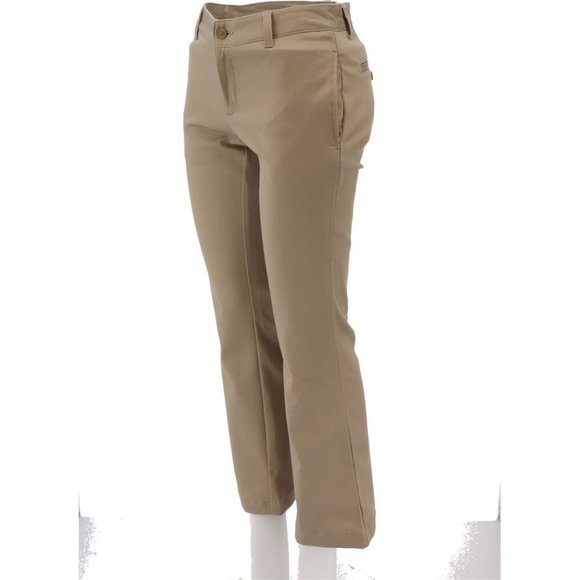 NWT LANDS' END PLAIN FRONT BOOT CUT STAIN RESISTANT CHINO PANTS KHAKI 1 & 13 - Picture 2 of 12